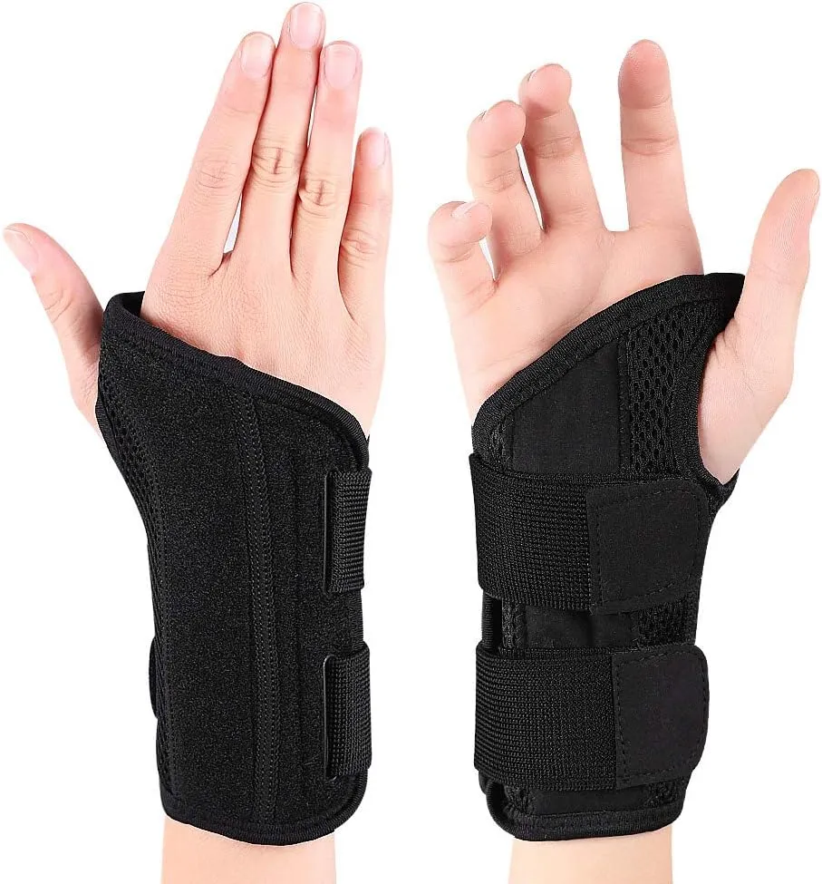 Wrist Brace, Carpal Tunnel Splint Compression Wrist Support Fixator for Relieve Arthritis, Tenosynovitis, Wrist Pain, Sport Sprain (L, right left)